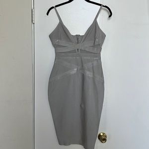 Misguided gray bandage dress